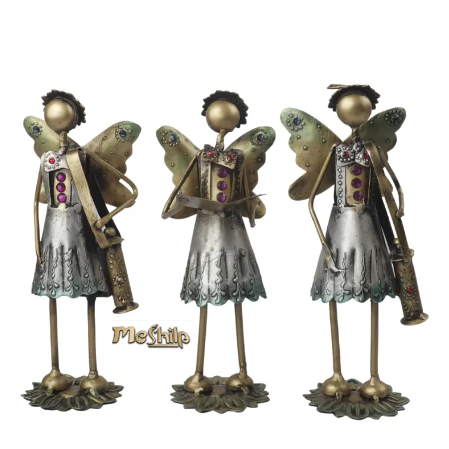 Untitled design (57) Iron Decorative Princess Show pieces for home Decor, Living Room Set of 3 - Image 1