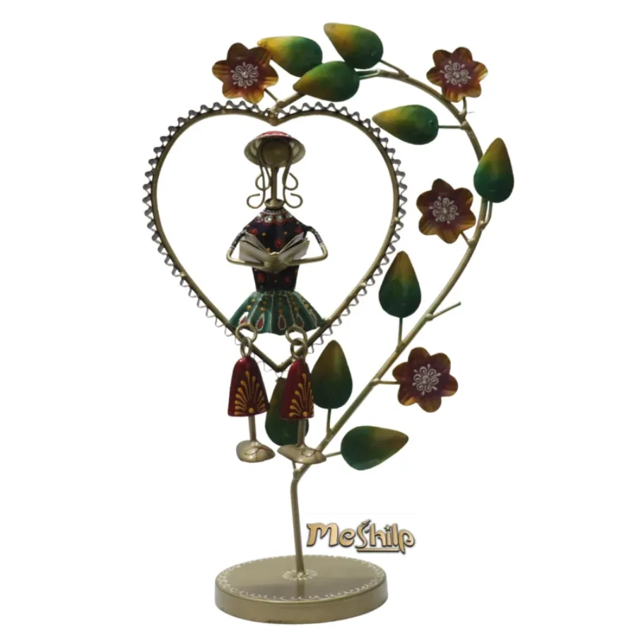 Untitled design (60) Iron Multi Color Decorative Leady Musician Show piece for home Decor - Image 1